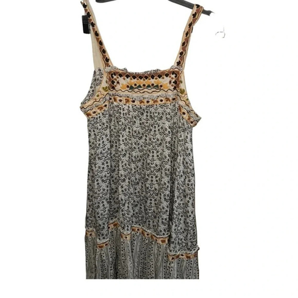 Free People Boarderline Tank Dress Linen Blend Ivory Size Medium - Picture 4 of 11